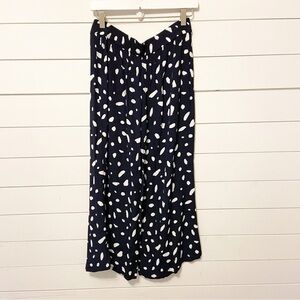 Wilfred Aritizia Women’s Viscose Blend Cropped Wide Leg Fawn Spotted Pants Large